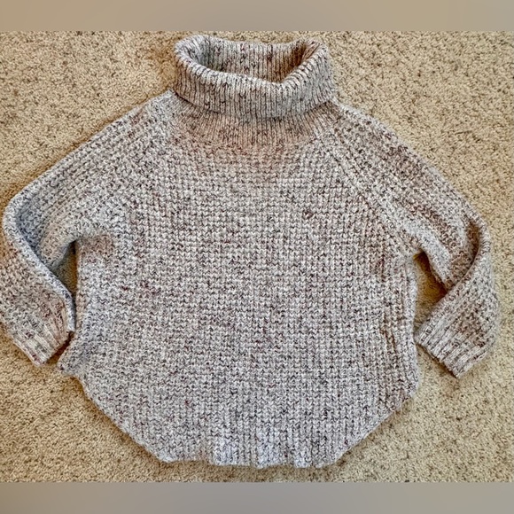 Free People Sweaters - Free People Cozy Gray with confetti colors Turtleneck Sweater